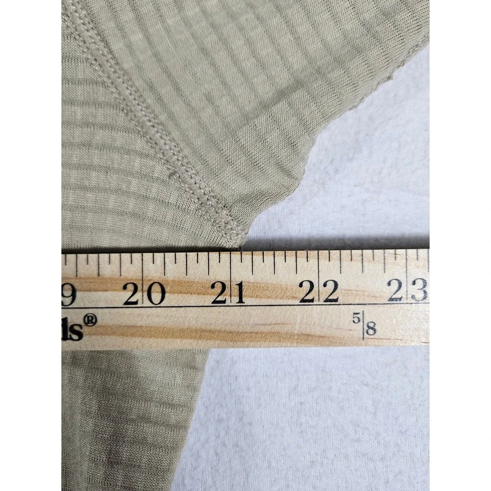 US Military ECWCS Gen III Level 2 Grid Fleece Tan 1/4 Zip Thermal Top Medium Reg